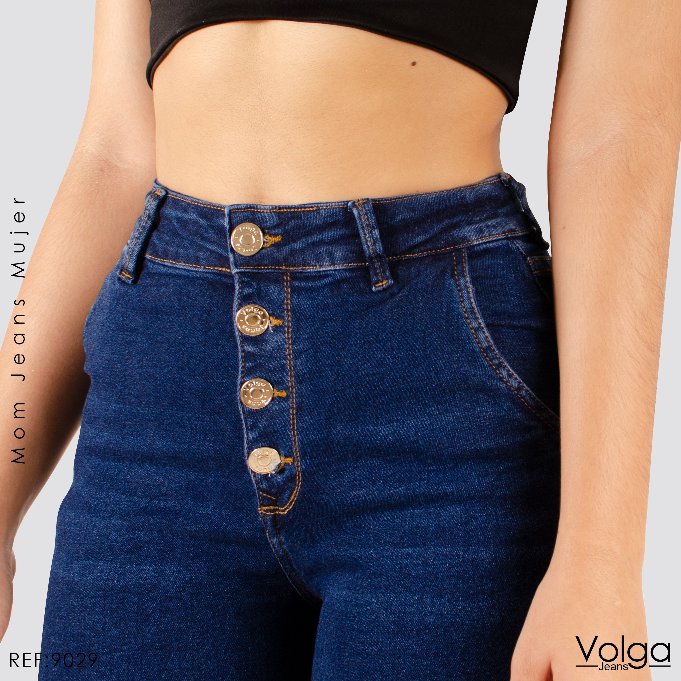 JEANS MUJER MOM TIRO ALTO 9029