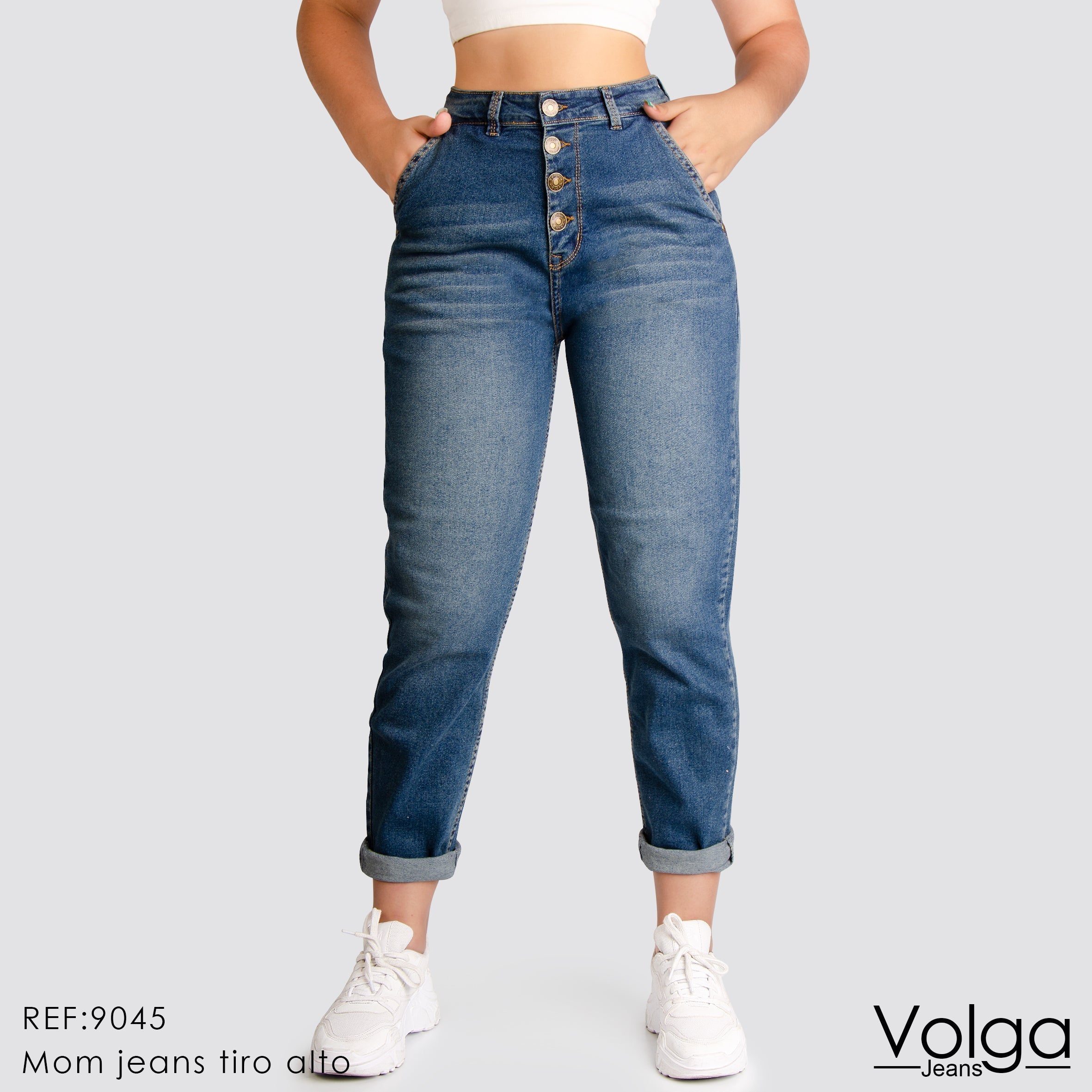 JEANS MUJER MOM TIRO ALTO 9060