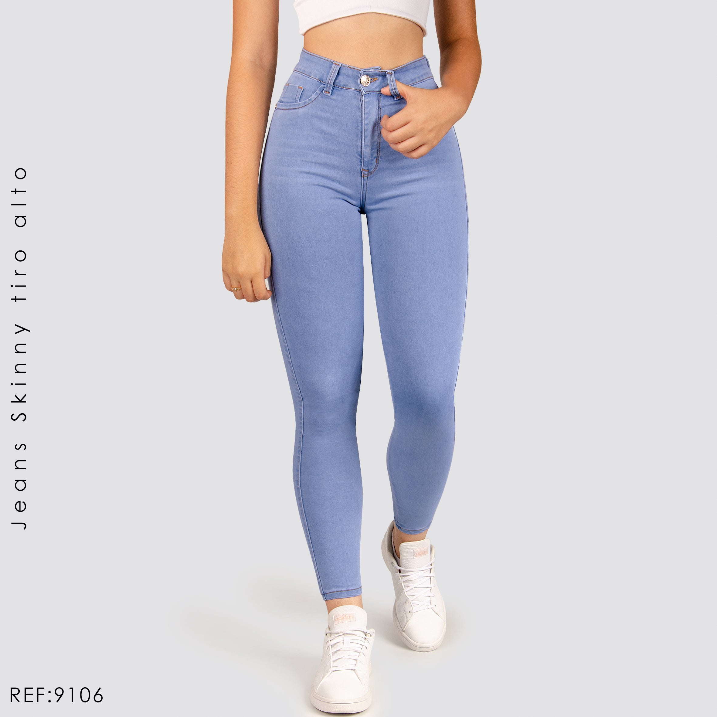 JEANS MUJER SKINNY TIRO ALTO 9106