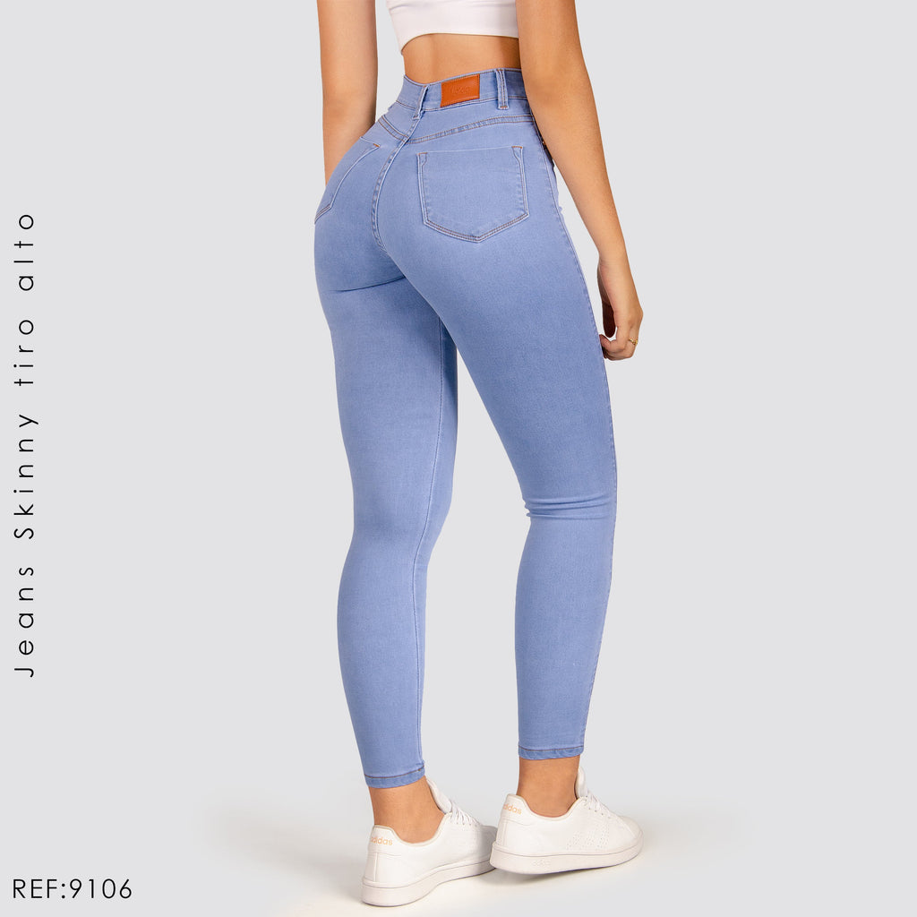 JEANS MUJER SKINNY TIRO ALTO 9106