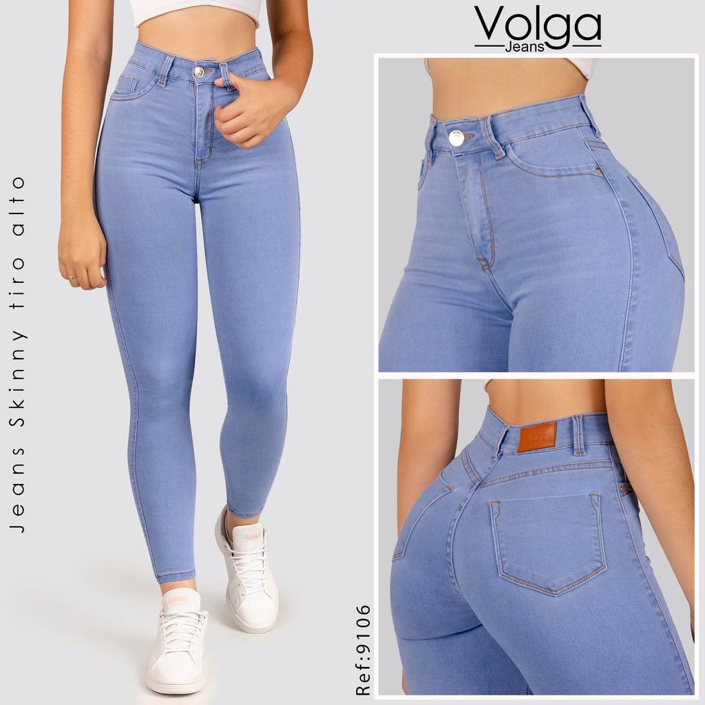 JEANS MUJER SKINNY TIRO ALTO 9106