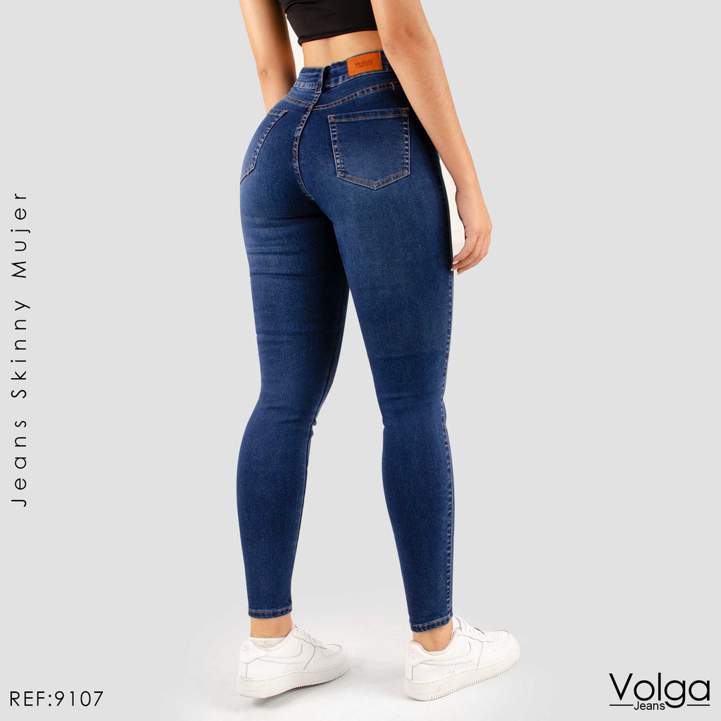 JEANS MUJER SKINNY TIRO ALTO 9107