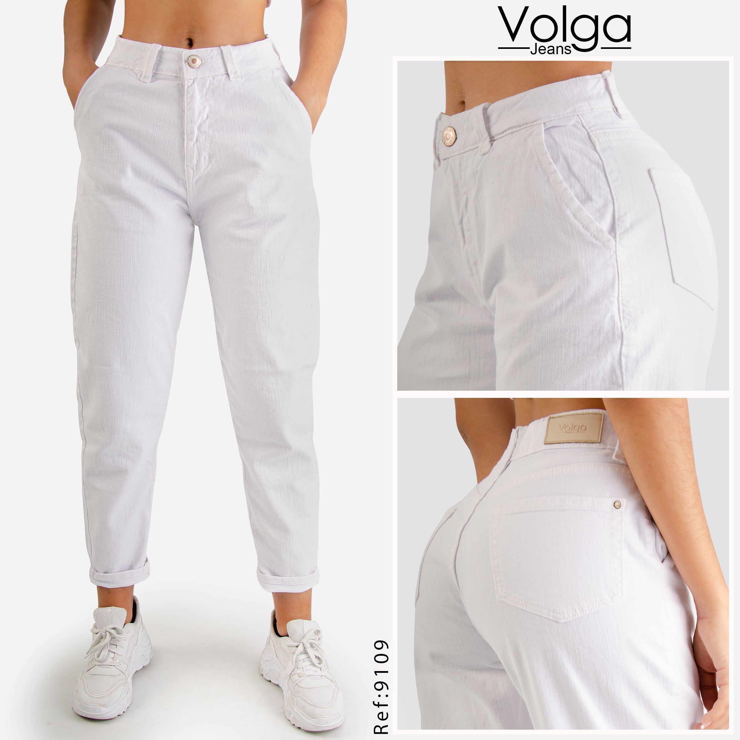 JEANS MUJER MOM TIRO ALTO 9109