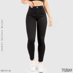 JEANS MUJER SKINNY NEGRO TIRO ALTO 9118