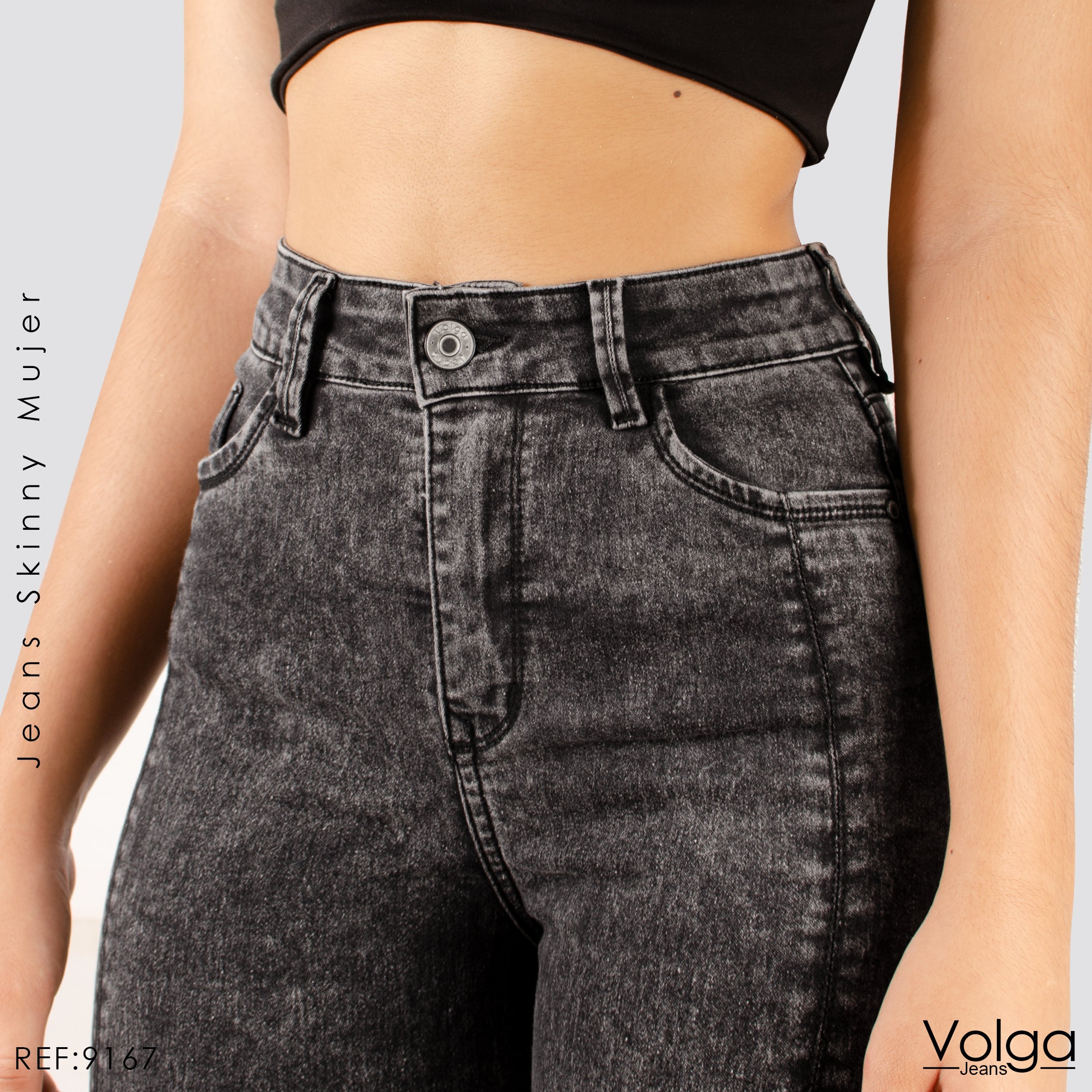 JEANS MUJER SKINNY TIRO ALTO 9167