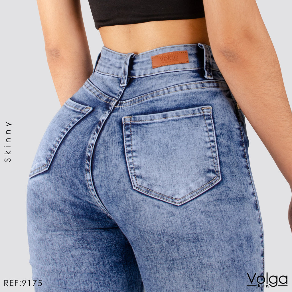 JEANS MUJER SKINNY TIRO ALTO 9175