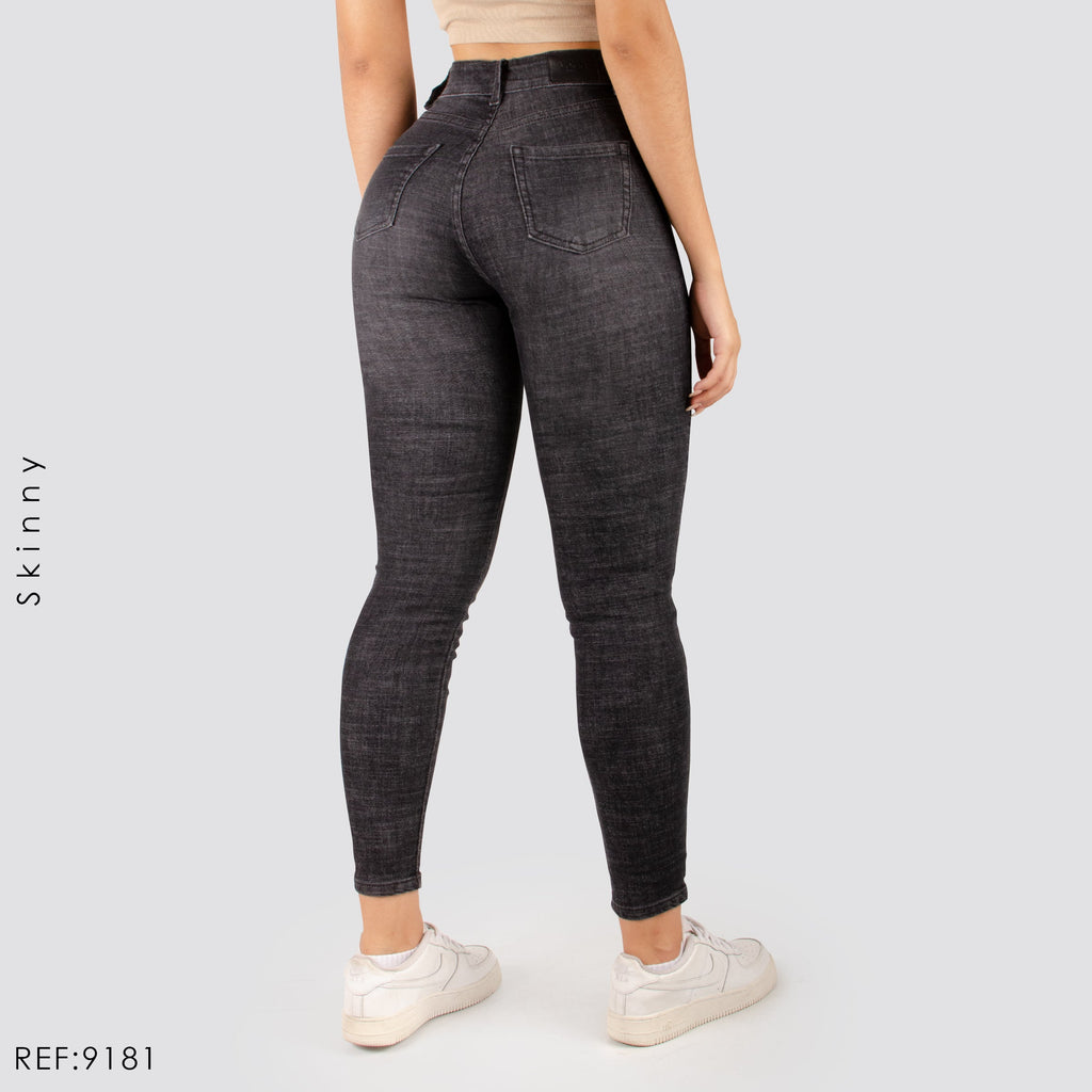 JEANS MUJER SKINNY TIRO ALTO 9181