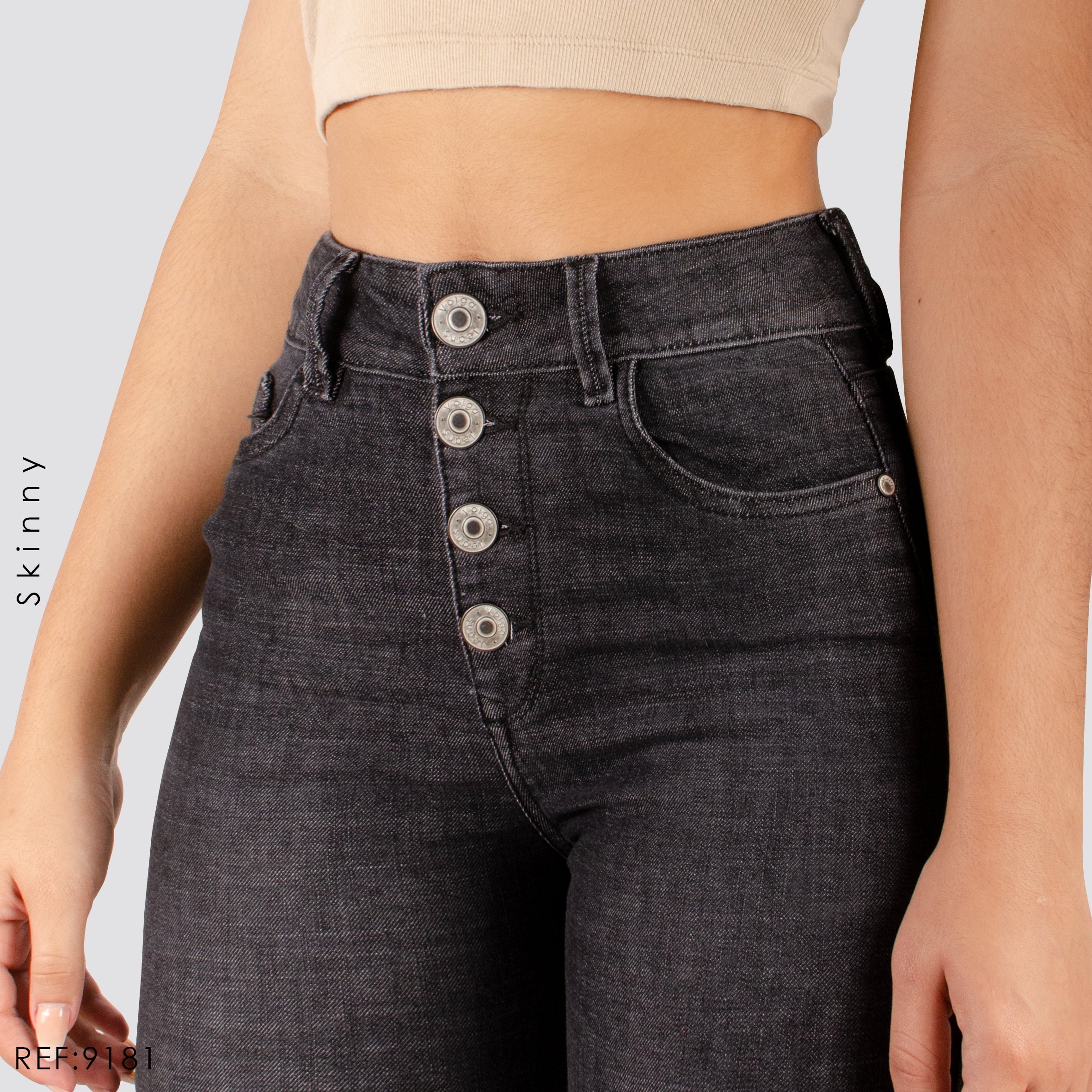 JEANS MUJER SKINNY TIRO ALTO 9181