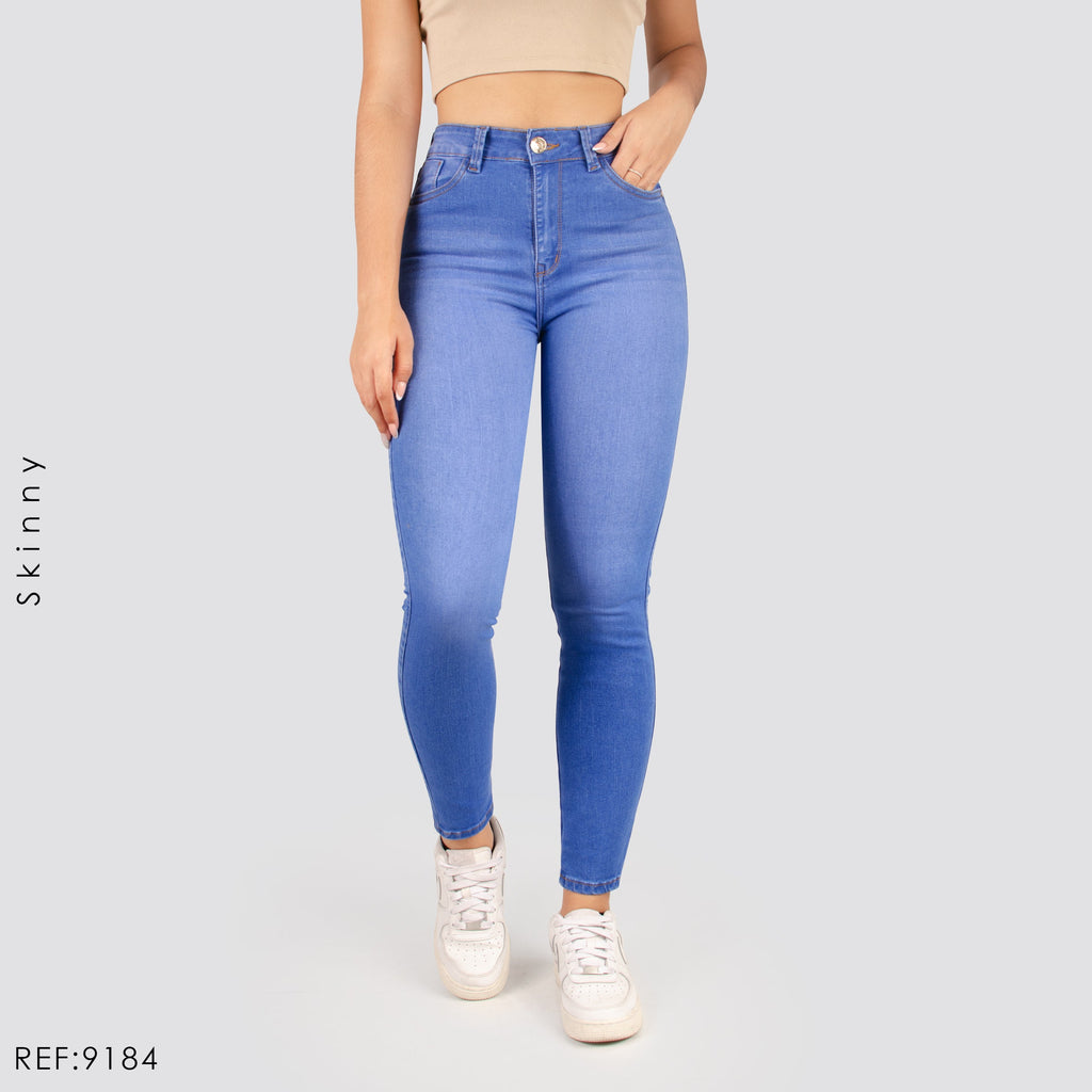 JEANS MUJER SKINNY TIRO ALTO 9184
