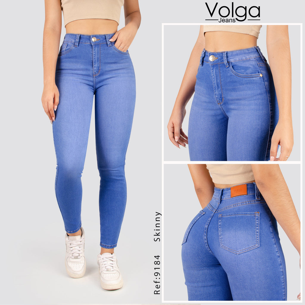 JEANS MUJER SKINNY TIRO ALTO 9184