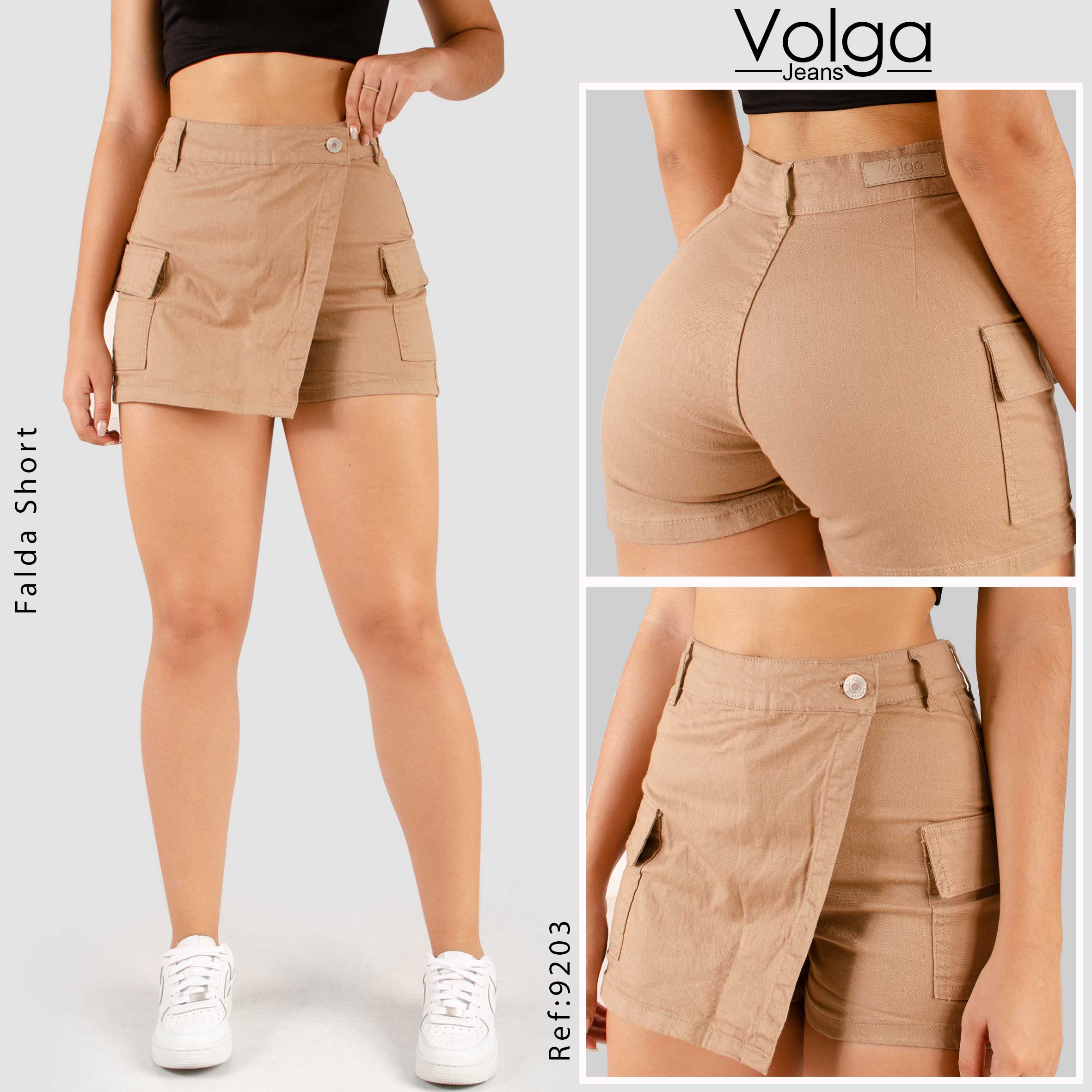 FALDA SHORT TIRO ALTO 9203