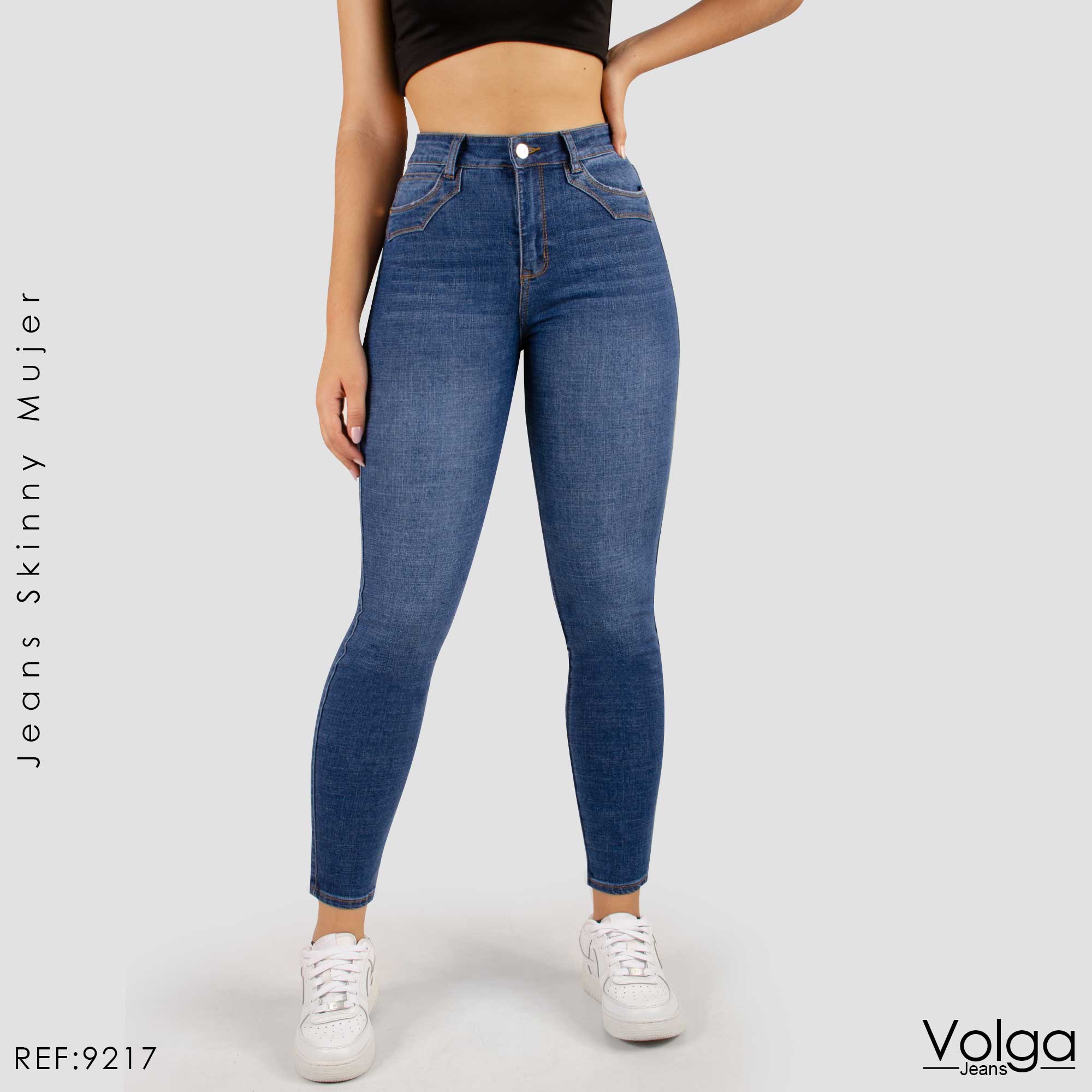 JEANS MUJER SKINNY TIRO ALTO 9217