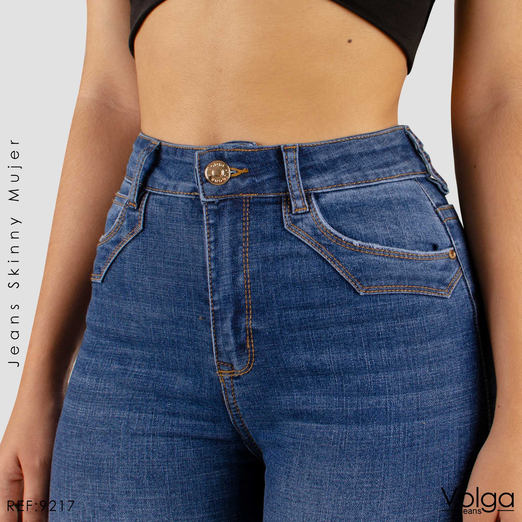 JEANS MUJER SKINNY TIRO ALTO 9217