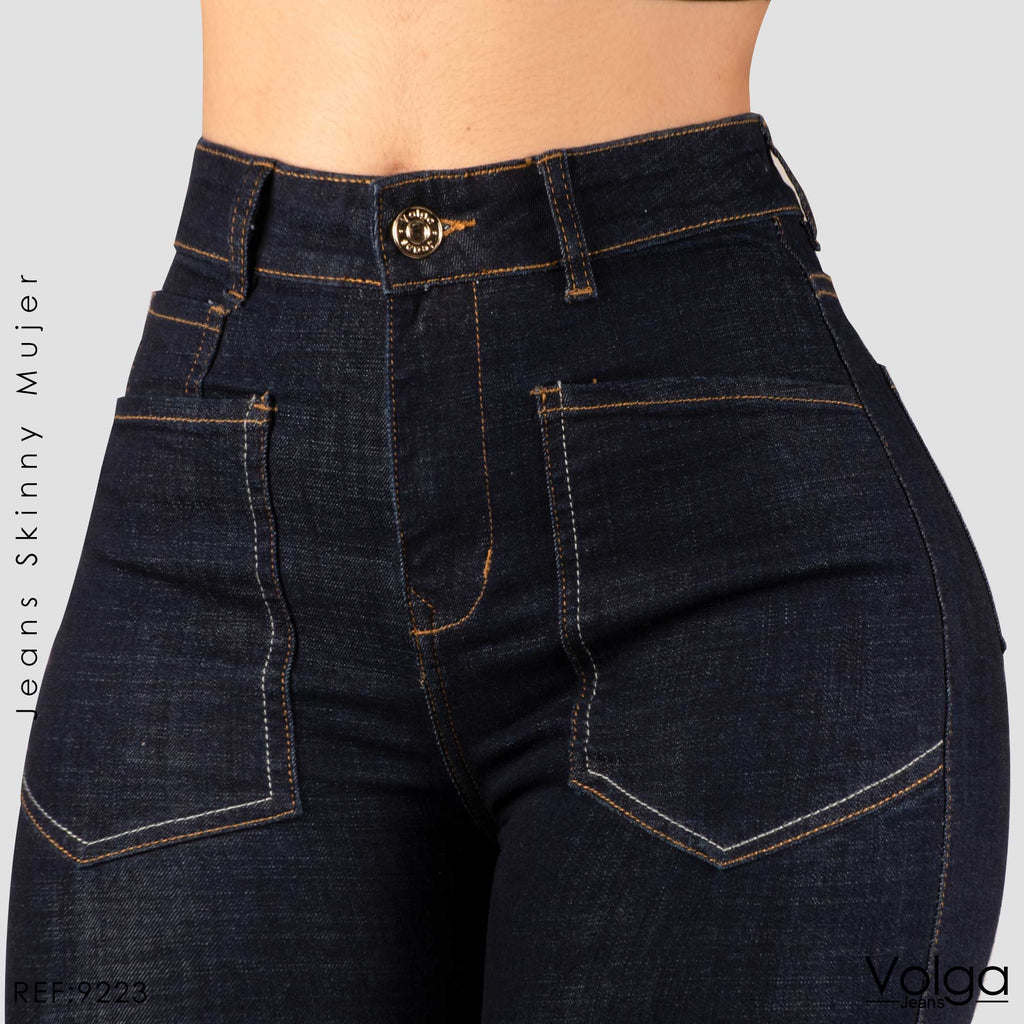 JEANS MUJER SKINNY TIRO ALTO 9223