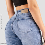 JEANS MUJER MOM FIT TIRO ALTO 9227