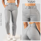 PANTALON DRILL MUJER TIRO ALTO 9231