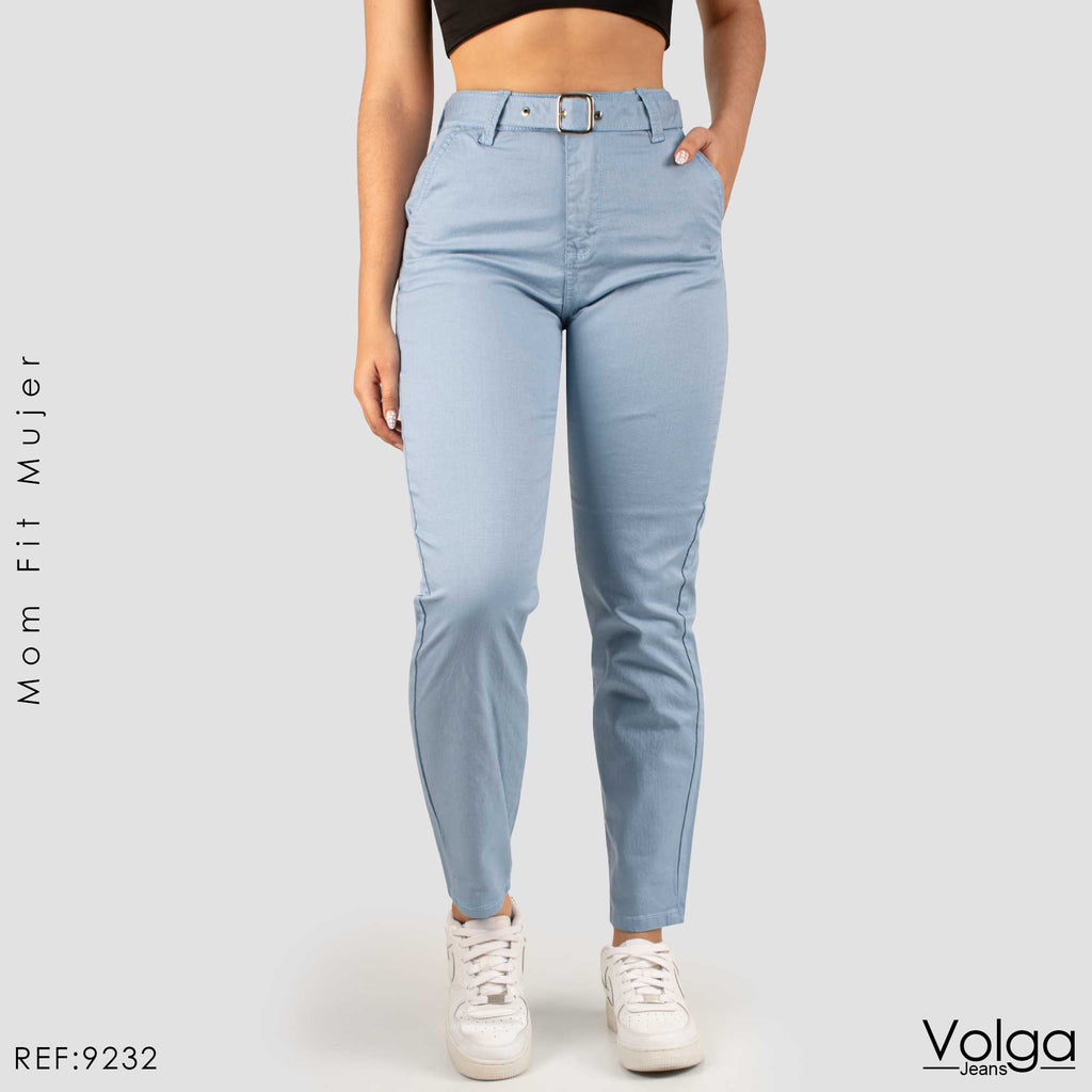 PANTALON DRILL MUJER TIRO ALTO 9232