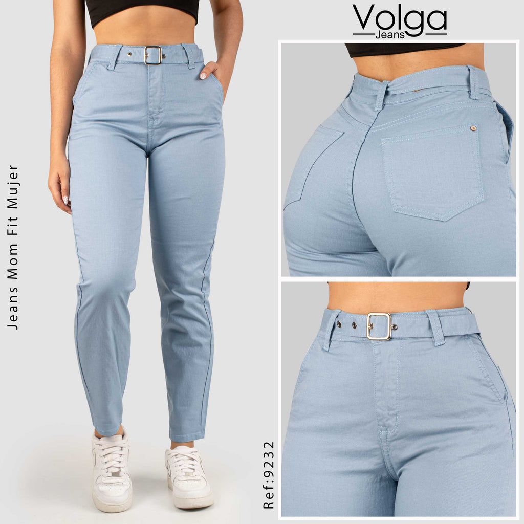 PANTALON DRILL MUJER TIRO ALTO 9232