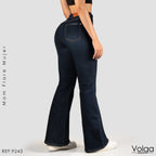 JEANS MUJER MOM FLARE TIRO ALTO 9243