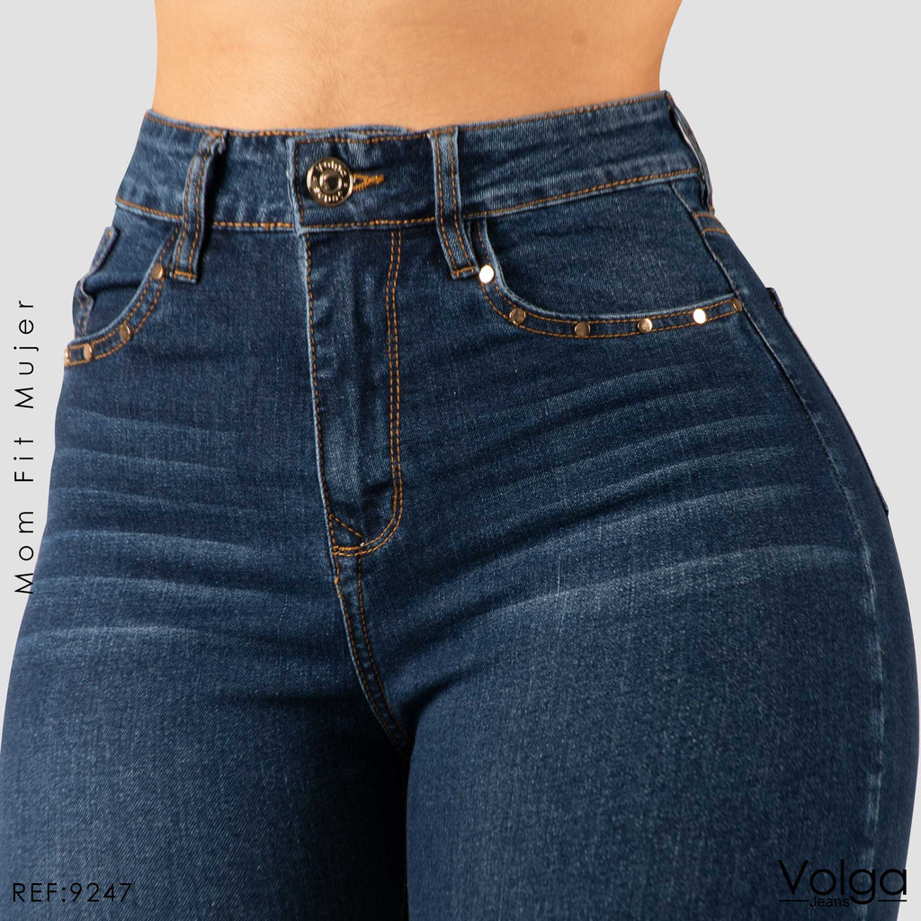JEANS MUJER MOM FIT TIRO ALTO 9247