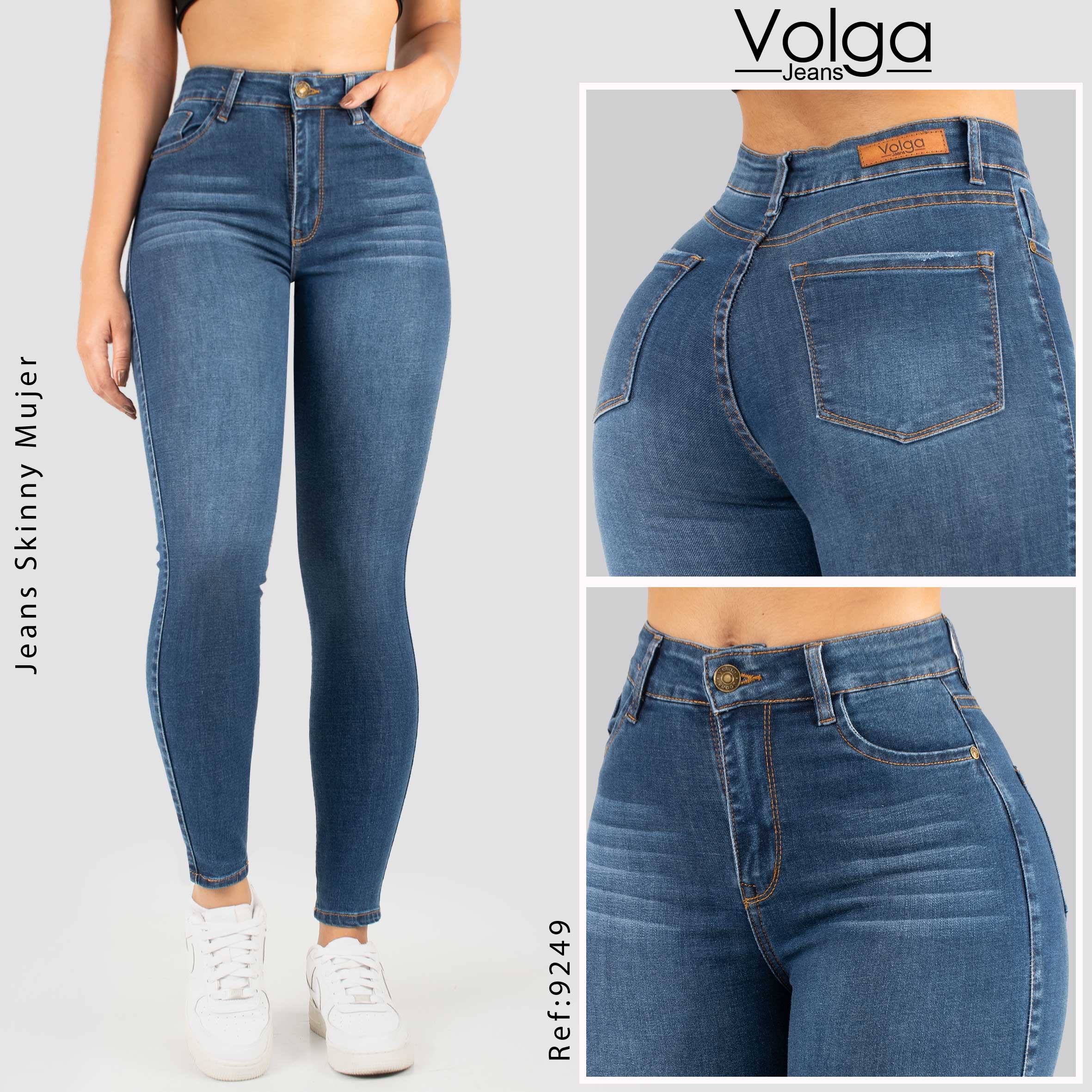 JEANS MUJER SKINNY TIRO ALTO 9249