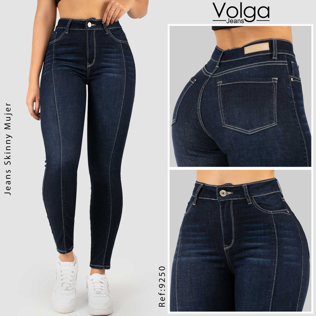 JEANS MUJER SKINNY TIRO ALTO 9250