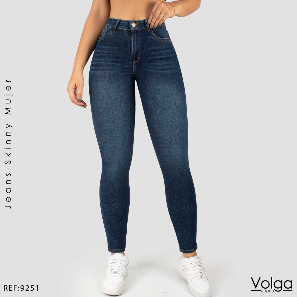 JEANS MUJER SKINNY TIRO ALTO 9251