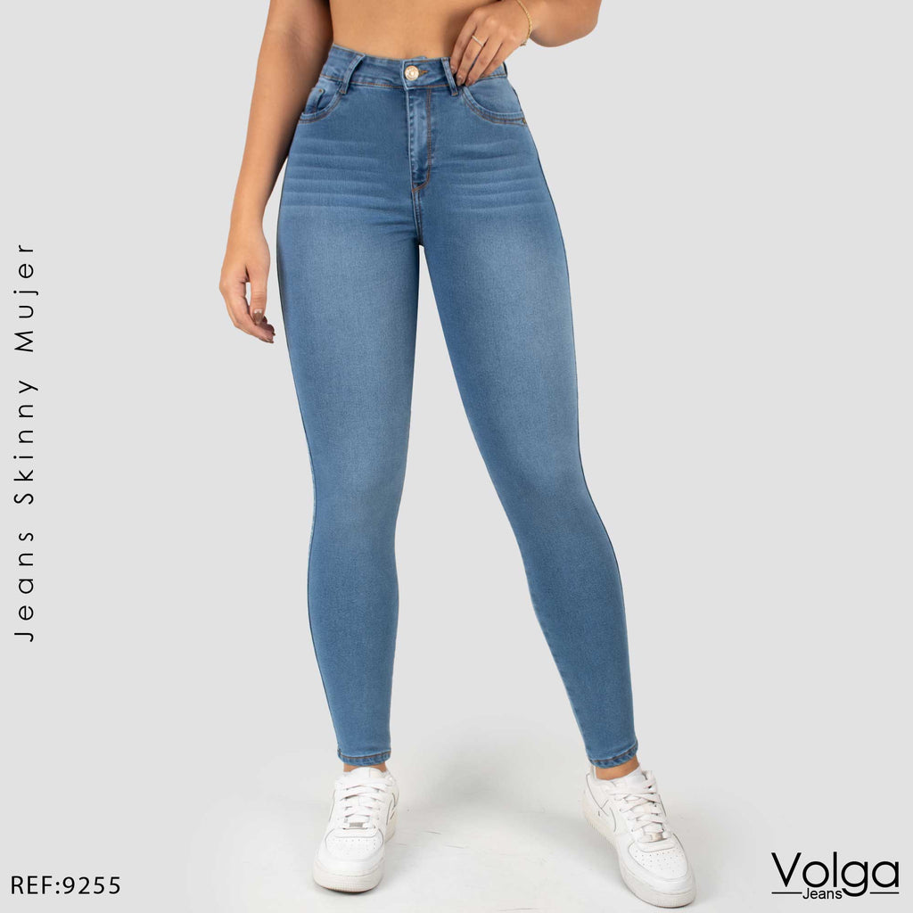 JEANS MUJER SKINNY TIRO ALTO 9255