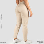 PANTALON DRILL MUJER TIRO ALTO 9256