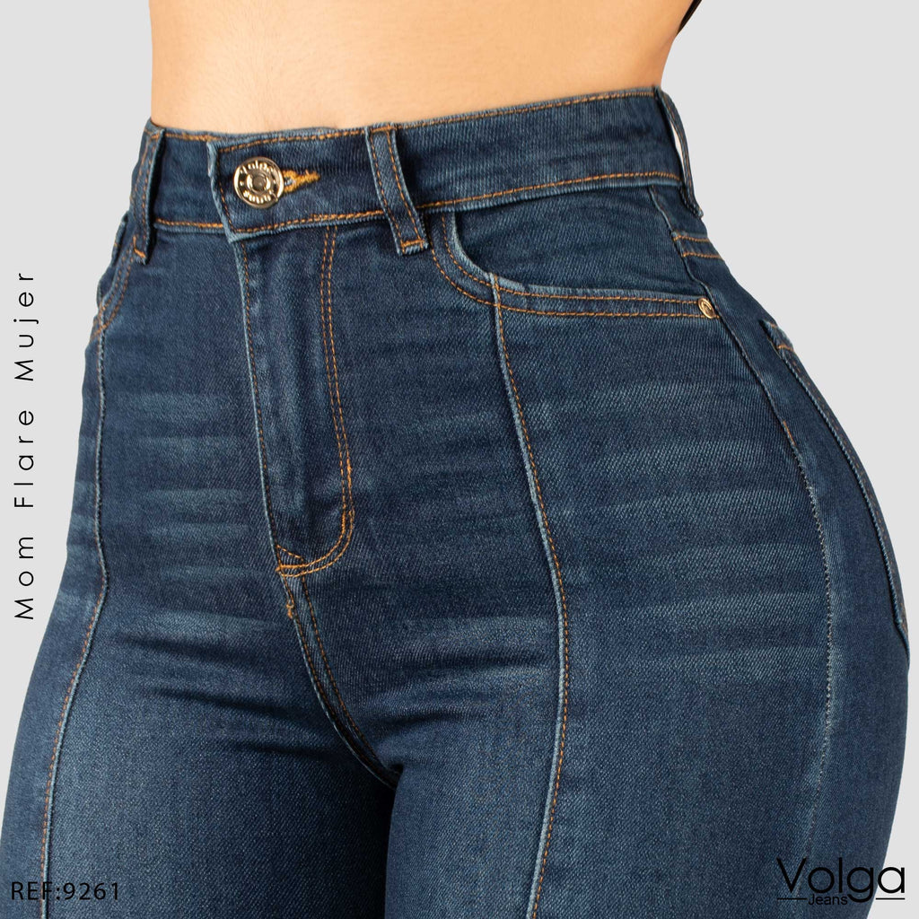 JEANS MUJER BOTA ANCHA TIRO ALTO 9261