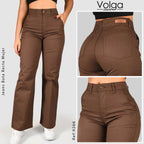 PANTALON DRILL MUJER BOTA RECTA TIRO ALTO 9266