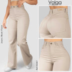 PANTALON DRILL MUJER MOM FLARE TIRO ALTO 9267