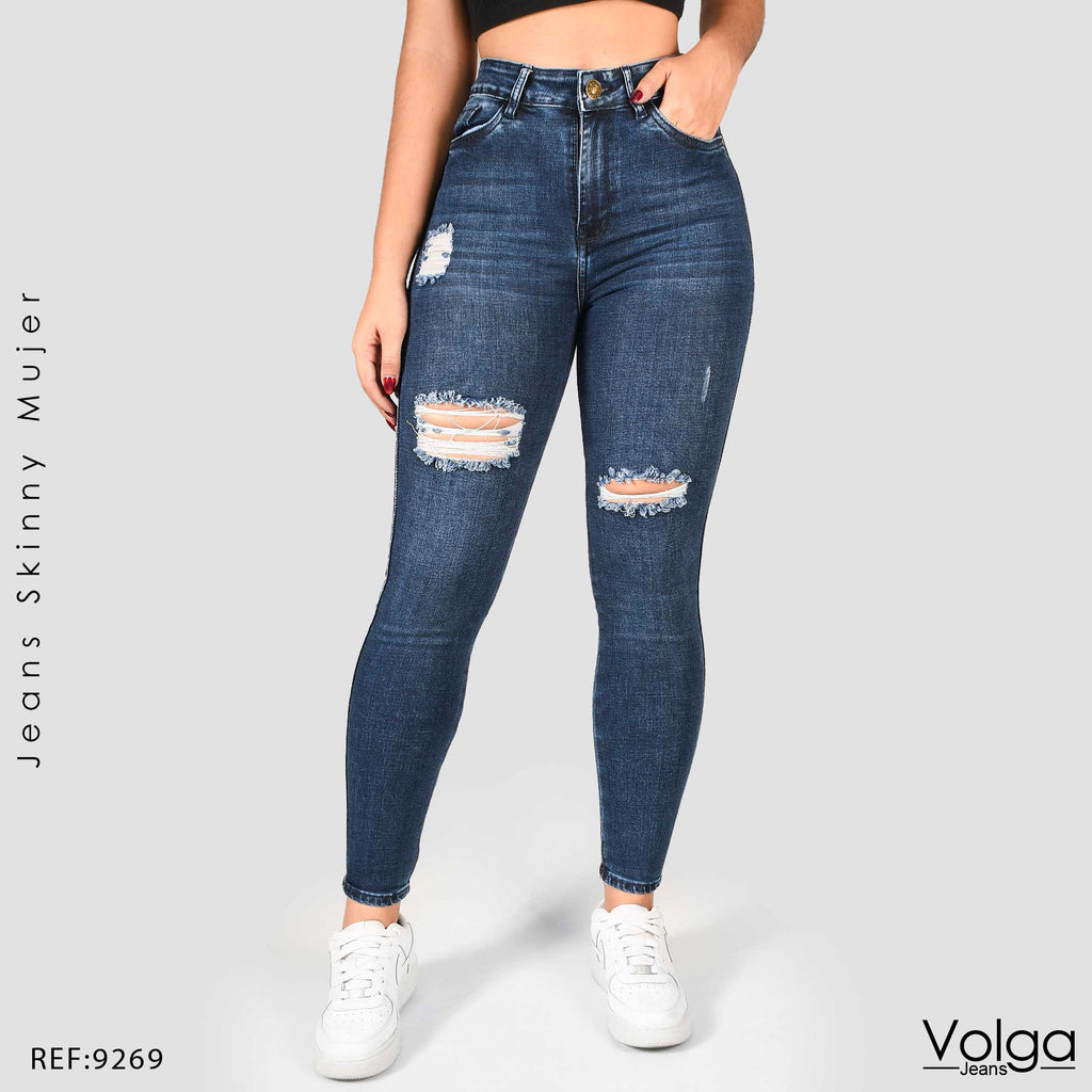 JEANS MUJER SKINNY TIRO ALTO 9269