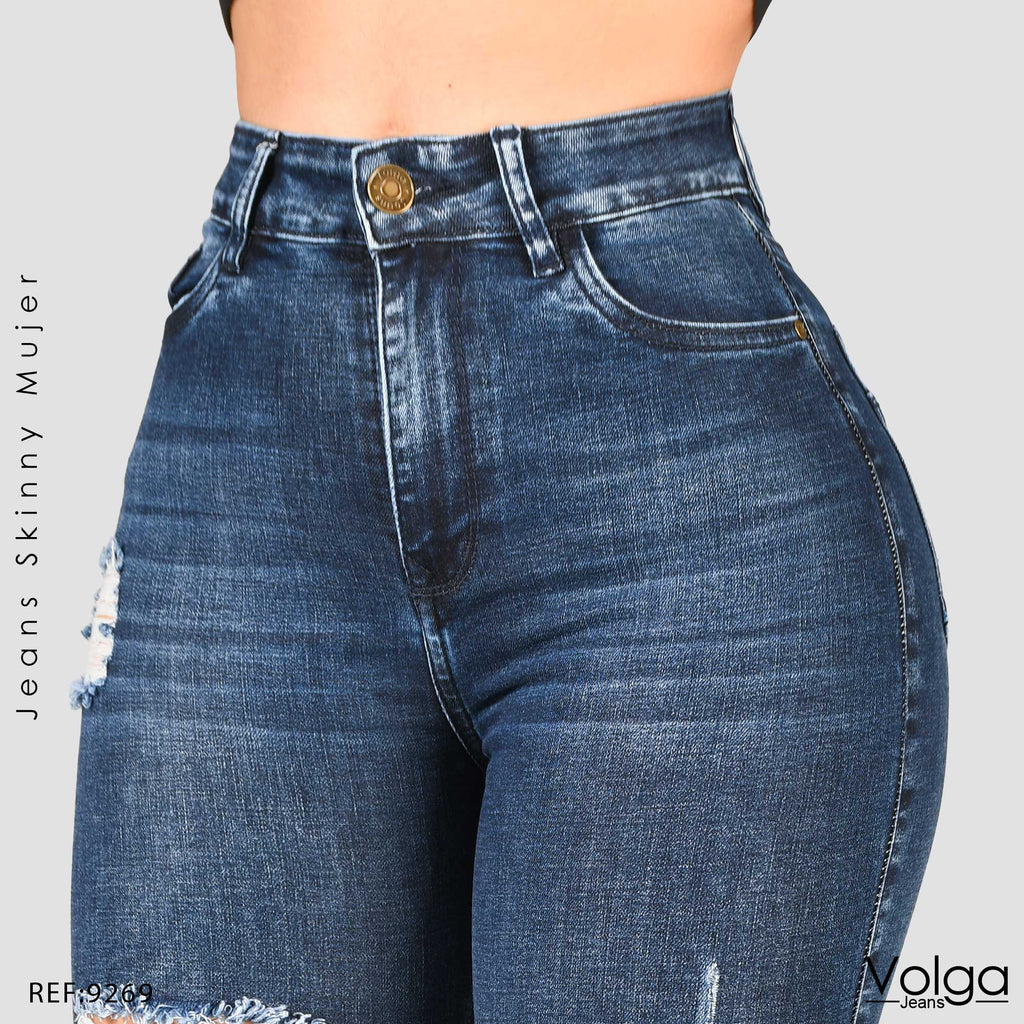 JEANS MUJER SKINNY TIRO ALTO 9269
