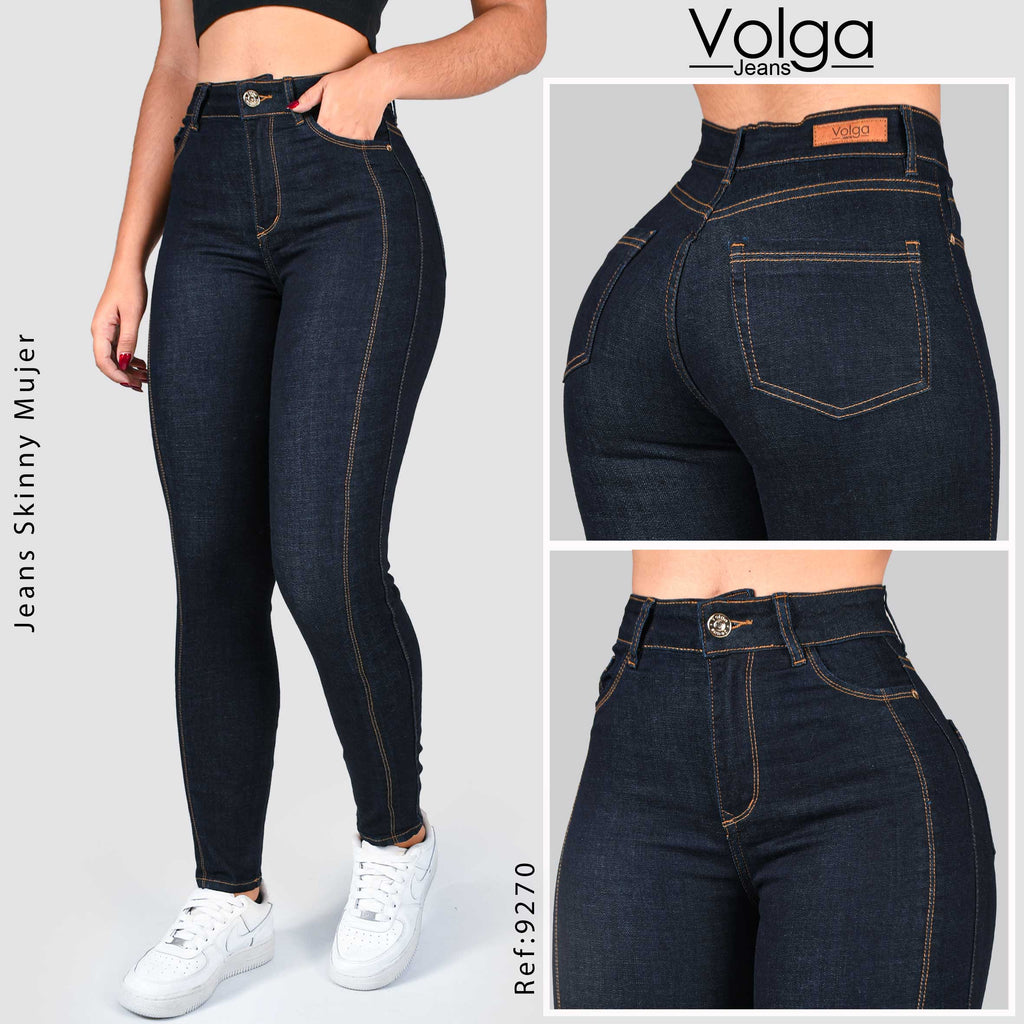 JEANS MUJER SKINNY TIRO ALTO 9270