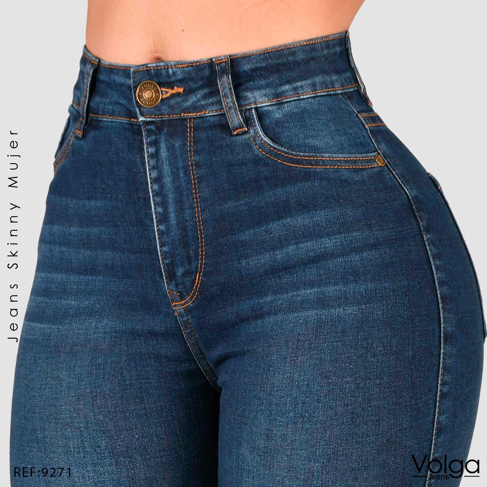 JEANS MUJER SKINNY TIRO ALTO 9271