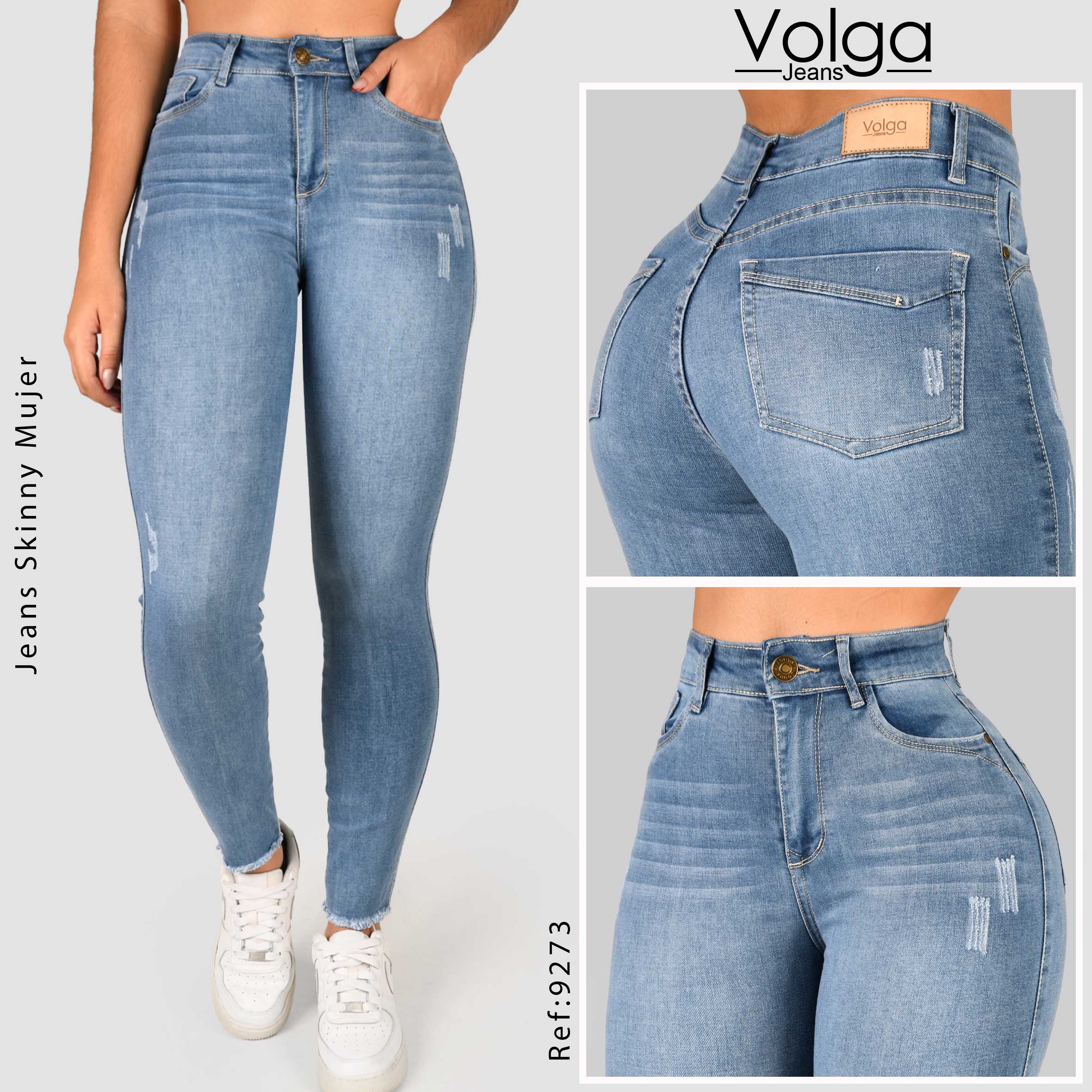 JEANS MUJER SKINNY TIRO ALTO 9273