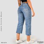 JEANS MUJER CULOTTE TIRO ALTO 9279