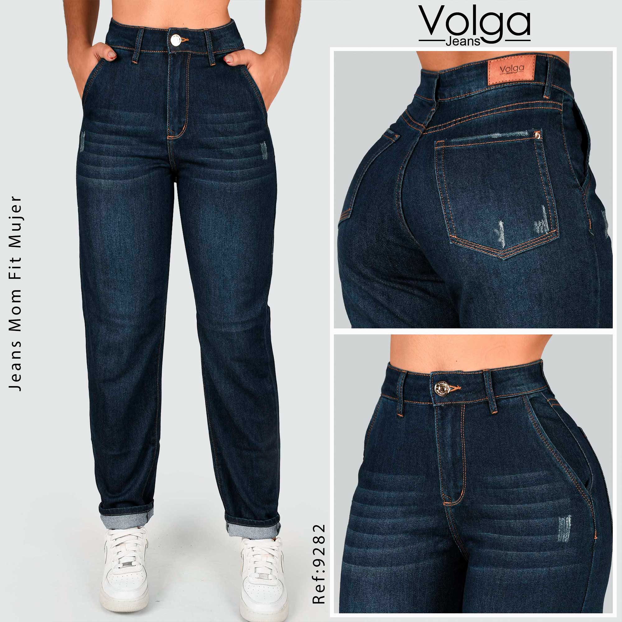 JEANS MUJER MOM FIT TIRO ALTO 9282