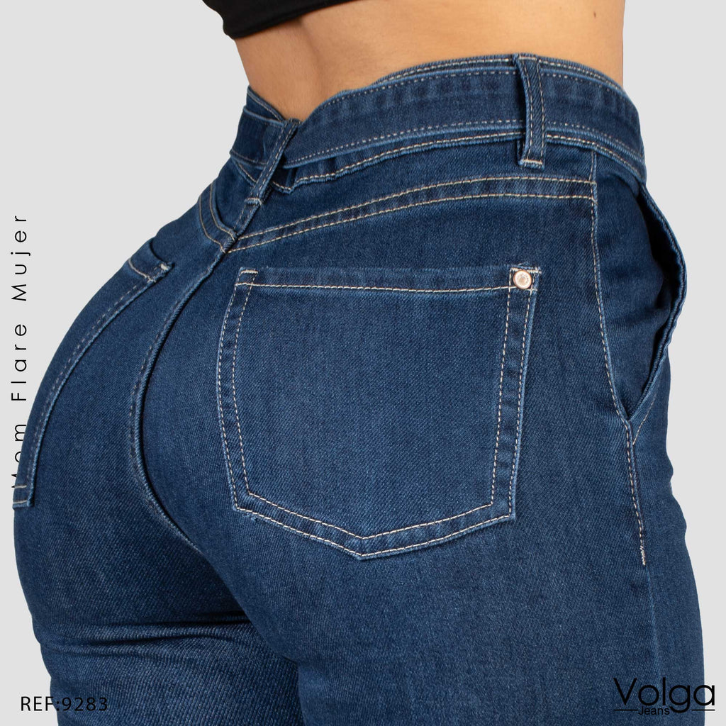 JEANS MUJER BOTA ANCHA TIRO ALTO 9283