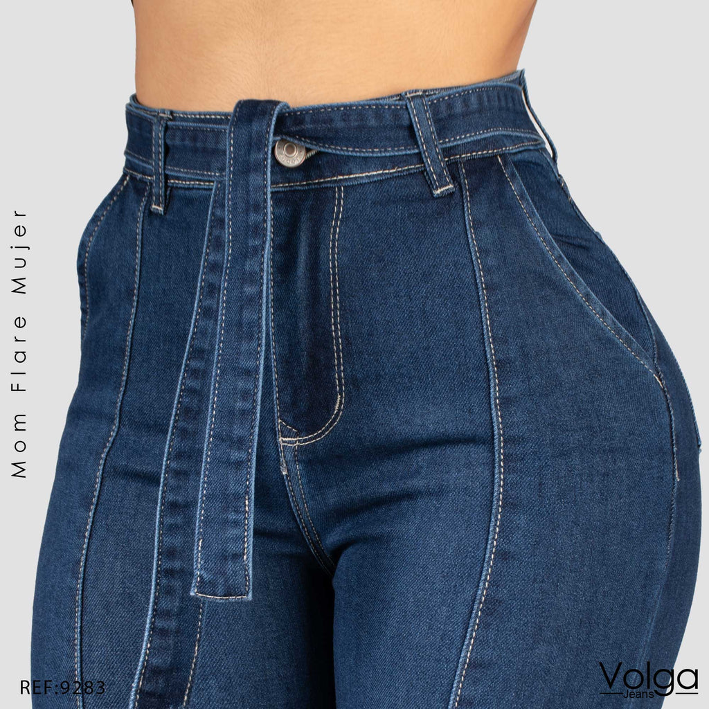 JEANS MUJER BOTA ANCHA TIRO ALTO 9283