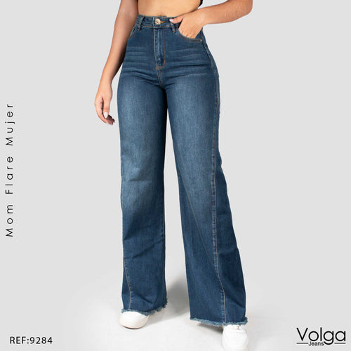 JEANS MUJER BOTA ANCHA TIRO ALTO 9284