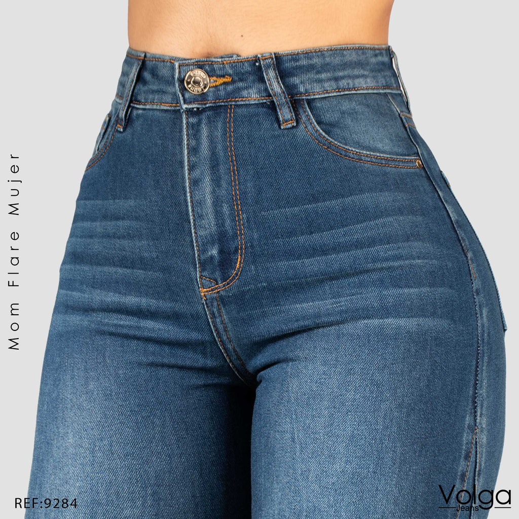 JEANS MUJER BOTA ANCHA TIRO ALTO 9284