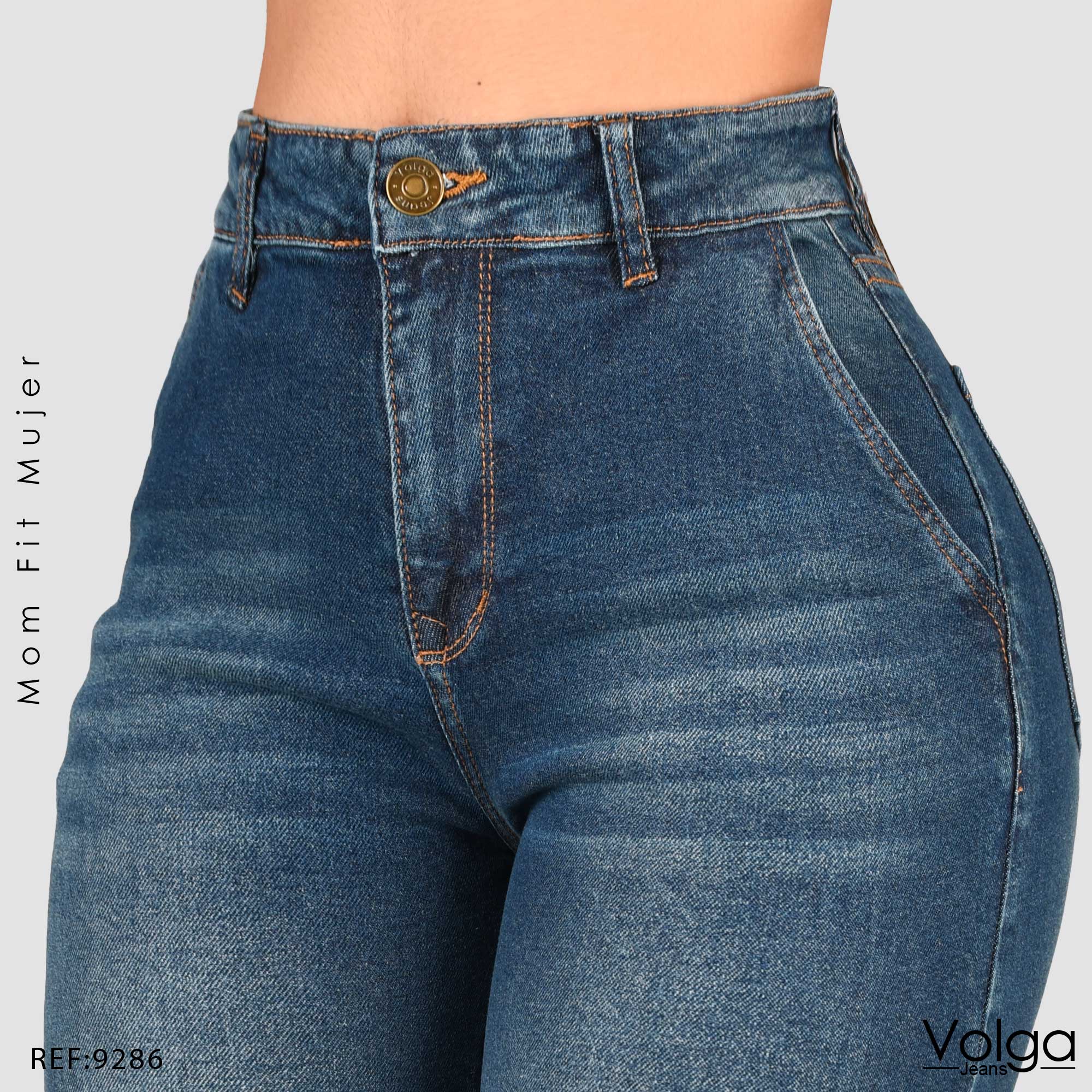 JEANS MUJER MOM FIT TIRO ALTO 9286