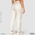 PANTALON DRILL MUJER MOM FIT TIRO ALTO 9290